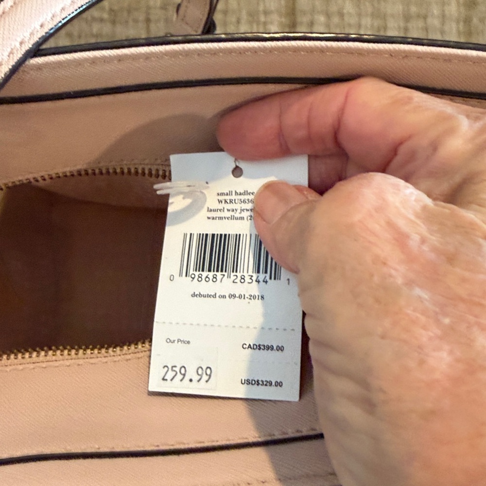 Kate Spade Blush Laurel Way Jewelef small Hardlee satchel in blush pink  9 by 9 - Picture 9 of 13